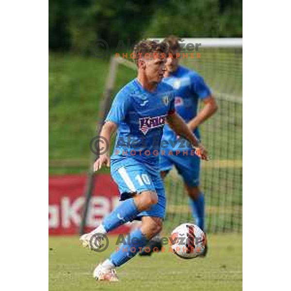 Luka Cerar in action during Prva Liga Telemach football match between Bravo and Kalcer Radomlje in Ljubljana, Slovenia on July 16, 2021