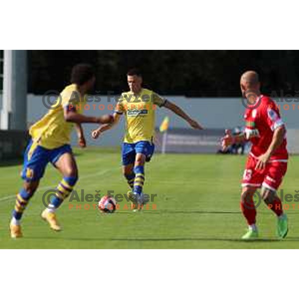 in action during Prva Liga Telemach football match between Aluminij and Koper in Kidricevo Slovenia on July 17, 2021
