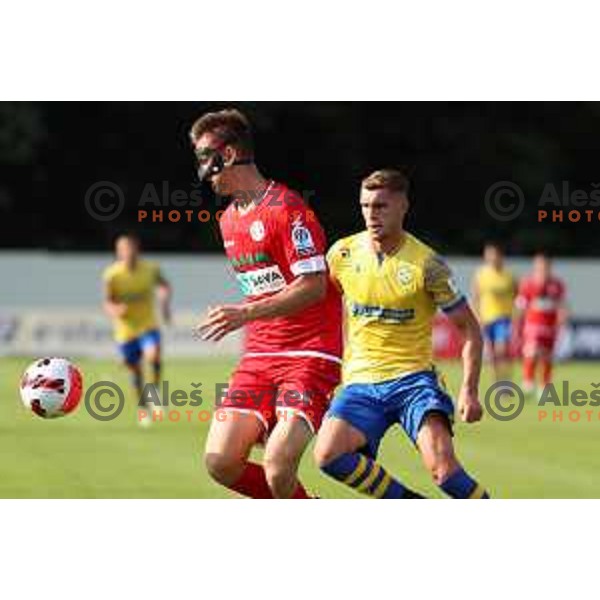 in action during Prva Liga Telemach football match between Aluminij and Koper in Kidricevo Slovenia on July 17, 2021