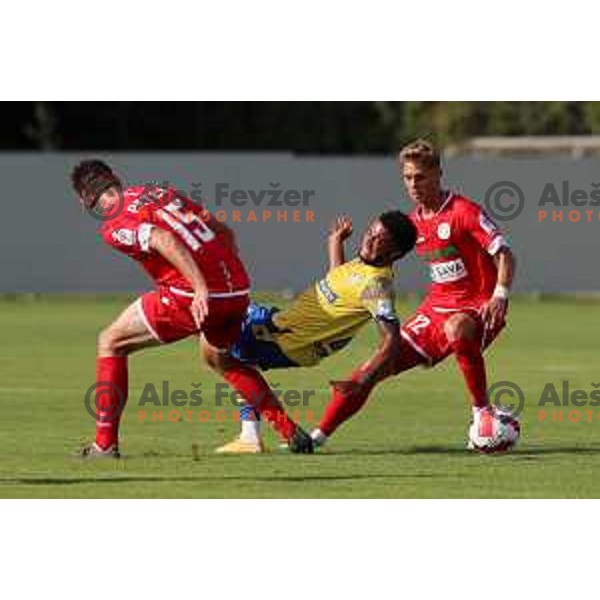 in action during Prva Liga Telemach football match between Aluminij and Koper in Kidricevo Slovenia on July 17, 2021