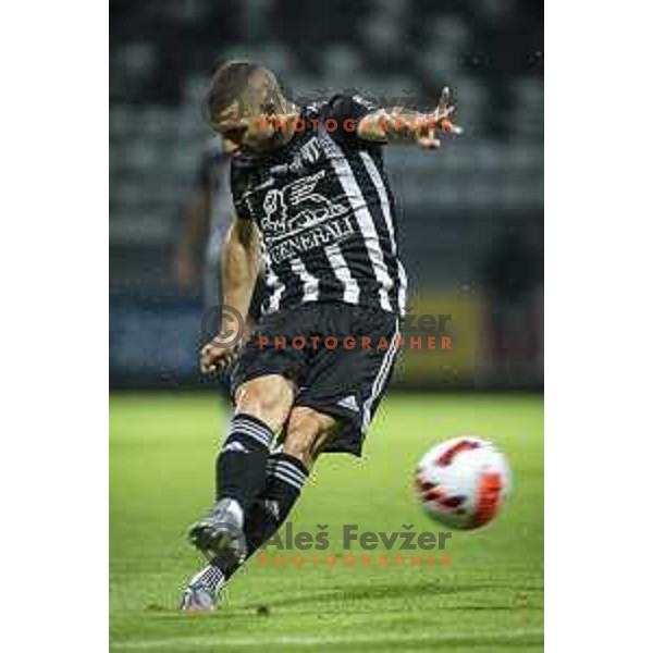 Nino Kouter in action during Prva liga Telemach football match between Mura and Tabor in Fazanerija, Murska Sobota, Slovenia on July 17, 2021
