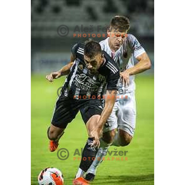 Amadej Marosa in action during Prva liga Telemach football match between Mura and Tabor in Fazanerija, Murska Sobota, Slovenia on July 17, 2021