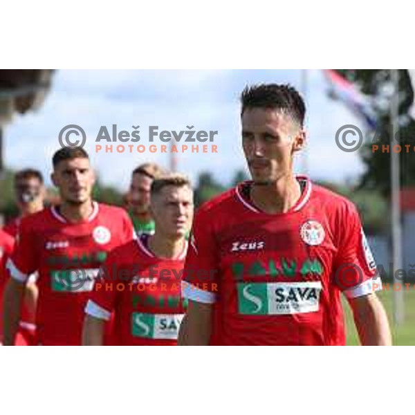 in action during Prva Liga Telemach football match between Aluminij and Koper in Kidricevo Slovenia on July 17, 2021