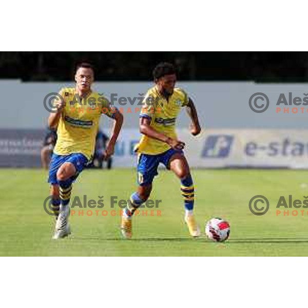 in action during Prva Liga Telemach football match between Aluminij and Koper in Kidricevo Slovenia on July 17, 2021