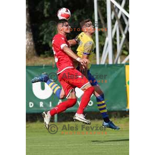 in action during Prva Liga Telemach football match between Aluminij and Koper in Kidricevo Slovenia on July 17, 2021