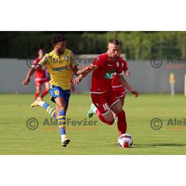 in action during Prva Liga Telemach football match between Aluminij and Koper in Kidricevo Slovenia on July 17, 2021