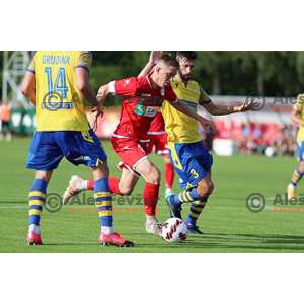 in action during Prva Liga Telemach football match between Aluminij and Koper in Kidricevo Slovenia on July 17, 2021