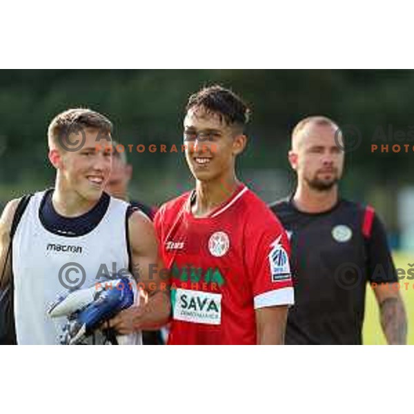 in action during Prva Liga Telemach football match between Aluminij and Koper in Kidricevo Slovenia on July 17, 2021