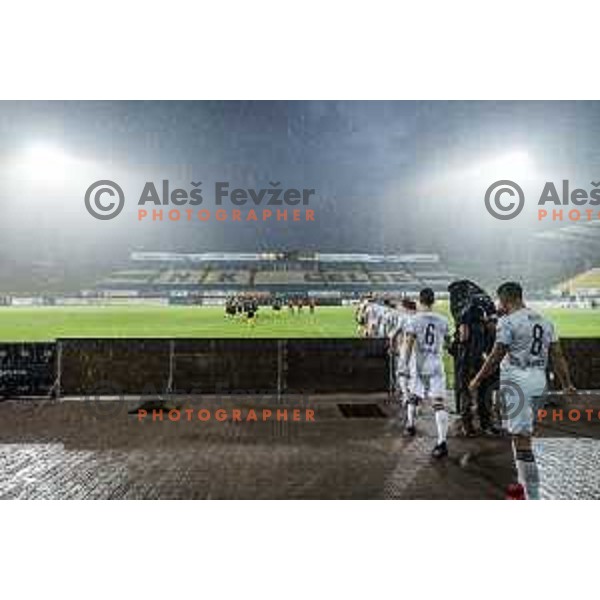 Players of Maribor during Prva liga Telemach football match between Celje and Maribor in Arena z’Dežele, Celje, Slovenia on July 18, 2021