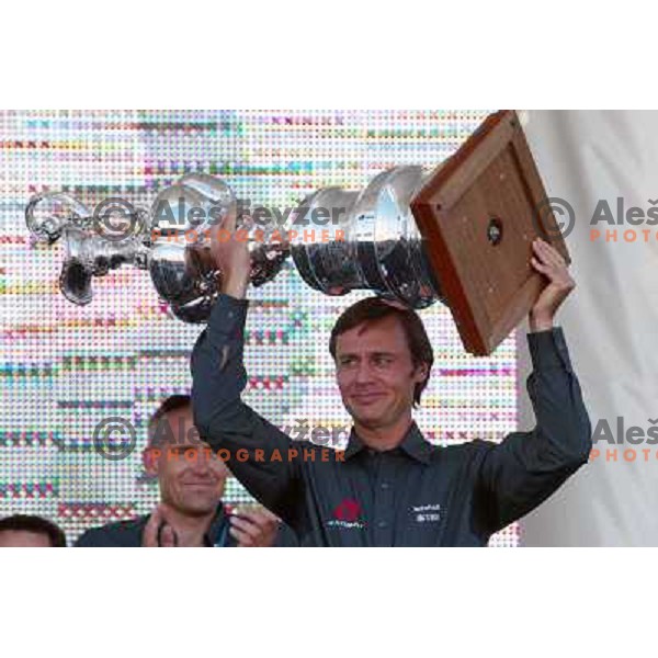 Ernesto Bertarelli at America\'s Cup Final sailing match race between team New Zealand and team Alinghi in Auckland, New Zealand on March 2, 2003. Team Alinghi defeated Team New Zealand 5:0