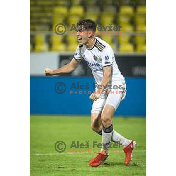 Gal Gorenak celebrating during Prva liga Telemach football match between Celje and Maribor in Arena z’Dežele, Celje, Slovenia on July 18, 2021