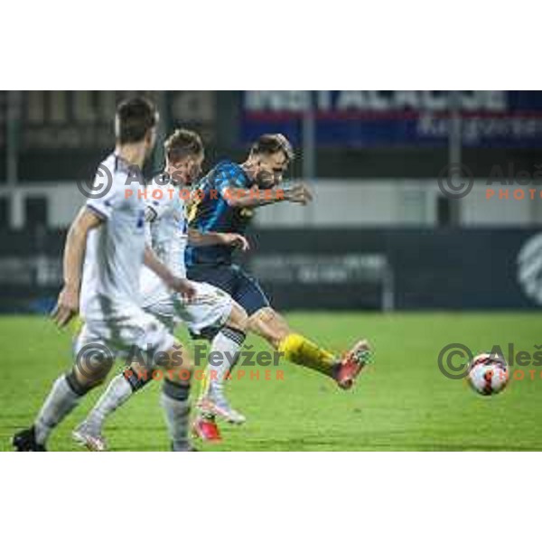 Zan Medved in action during Prva liga Telemach football match between Celje and Maribor in Arena z’Dežele, Celje, Slovenia on July 18, 2021