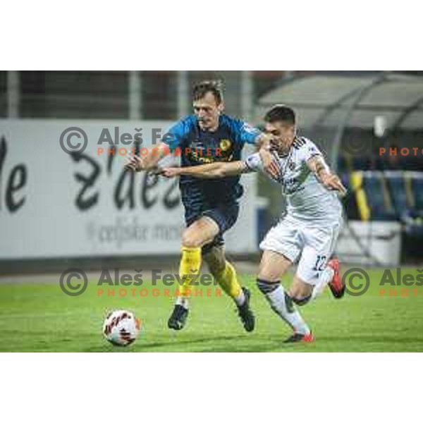 Gregor Sikosek in action during Prva liga Telemach football match between Celje and Maribor in Arena z’Dežele, Celje, Slovenia on July 18, 2021