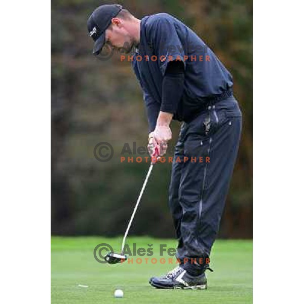 Rok Pisek at Bank Austria Pro-AM golf tournament, Kings golf course, Bled, Slovenia, 21.4.2008 