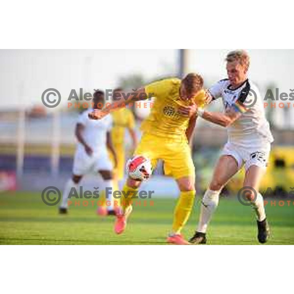 action during UEFA Conference League match between Domzale and Honka Espoo in Domzale, Slovenia on July 20, 2021