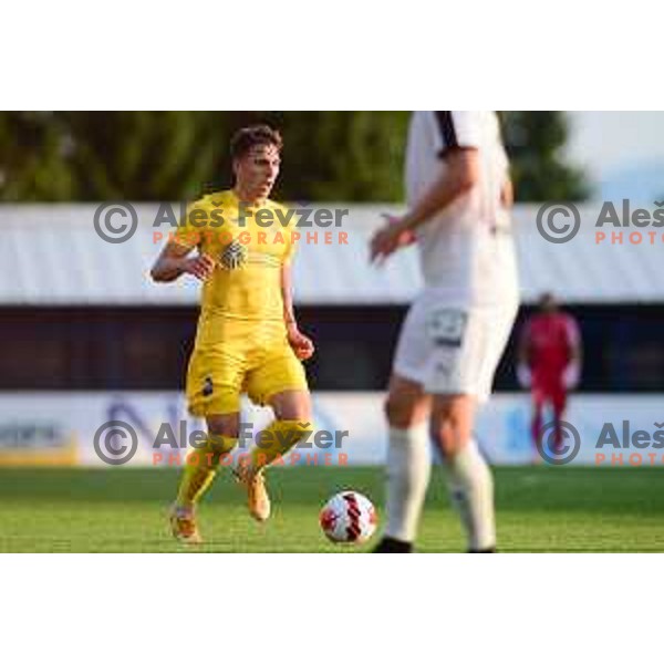 Andraz Zinic in action during UEFA Conference League match between Domzale and Honka Espoo in Domzale, Slovenia on July 20, 2021