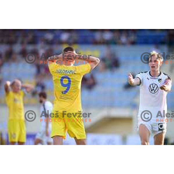 Dario Kolobaric in action during UEFA Conference League match between Domzale and Honka Espoo in Domzale, Slovenia on July 20, 2021