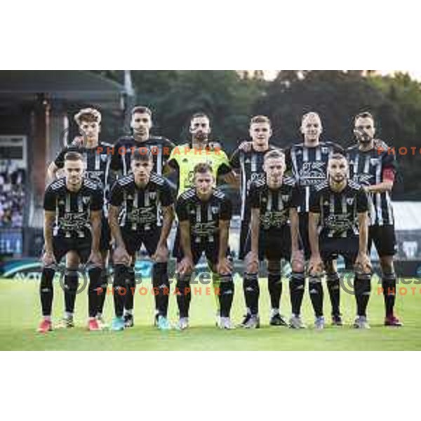 Mura starting eleven prior to UEFA Champions League qualifier football match between Mura and Ludogorets in Fazanerija, Murska Sobota, Slovenia on July 21, 2021