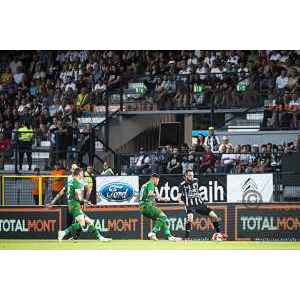 Ziga Kous in action during UEFA Champions League qualifier football match between Mura and Ludogorets in Fazanerija, Murska Sobota, Slovenia on July 21, 2021