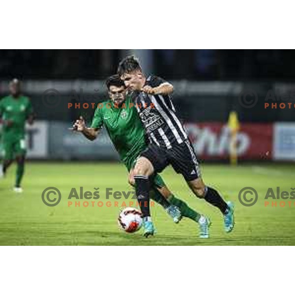 Mihael Klepac in action during UEFA Champions League qualifier football match between Mura and Ludogorets in Fazanerija, Murska Sobota, Slovenia on July 21, 2021
