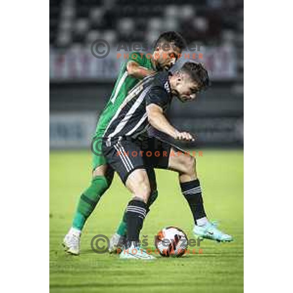 in action during UEFA Champions League qualifier football match between Mura and Ludogorets in Fazanerija, Murska Sobota, Slovenia on July 21, 2021