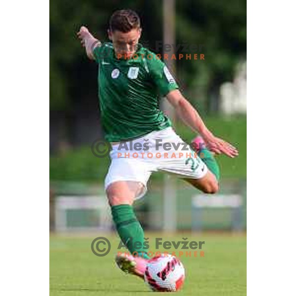 Gliha in action during UEFA Conference league qualification match between Olimpija (SLO) and Birkirkara (TUR) in Ljubljana, Slovenia on July 22, 2021