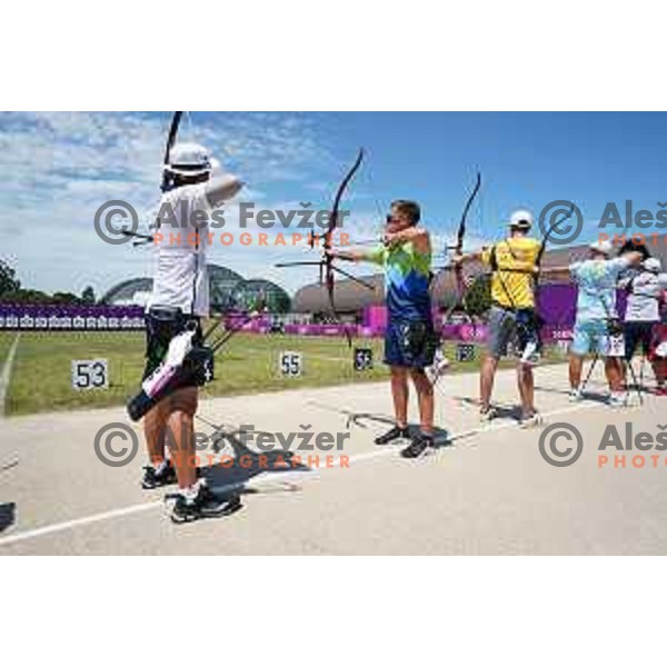 Ziga Ravnikar (SLO) competes in archery at Tokyo 2020 Summer Olympic Games, Japan on July 23, 2021
