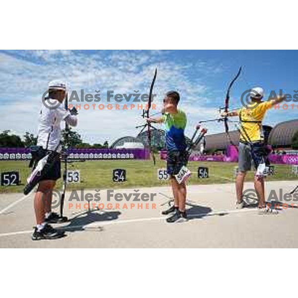 Ziga Ravnikar (SLO) competes in archery at Tokyo 2020 Summer Olympic Games, Japan on July 23, 2021