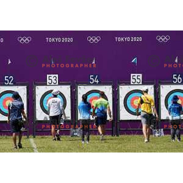 Ziga Ravnikar (SLO) competes in archery at Tokyo 2020 Summer Olympic Games, Japan on July 23, 2021