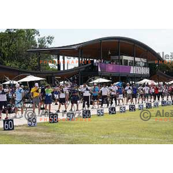 Ziga Ravnikar (SLO) competes in archery at Tokyo 2020 Summer Olympic Games, Japan on July 23, 2021