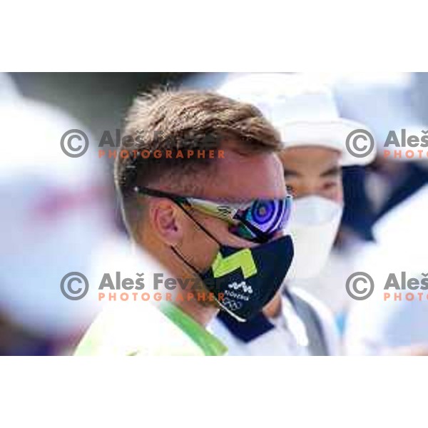 Ziga Ravnikar (SLO) competes in archery at Tokyo 2020 Summer Olympic Games, Japan on July 23, 2021