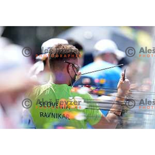 Ziga Ravnikar (SLO) competes in archery at Tokyo 2020 Summer Olympic Games, Japan on July 23, 2021