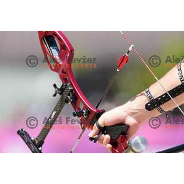 Ziga Ravnikar (SLO) competes in archery at Tokyo 2020 Summer Olympic Games, Japan on July 23, 2021