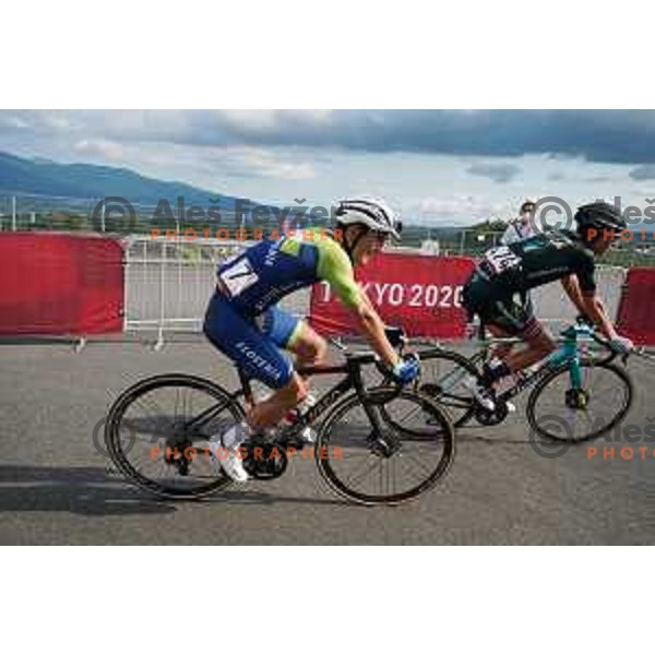 Jan Polanc of team Slovenia during Men’s Road Race from Musashinonomori Park to Fuji International Speedway (234 km) at Tokyo 2020 Summer Olympic Games, Japan on July 24, 2021