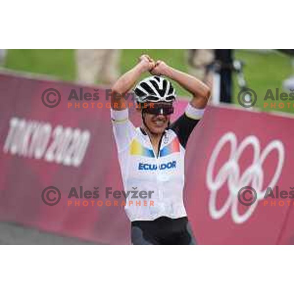 Richard Carapaz (ECU), winner of Men’s Road Race from Musashinonomori Park to Fuji International Speedway (234 km) at Tokyo 2020 Summer Olympic Games, Japan on July 24, 2021