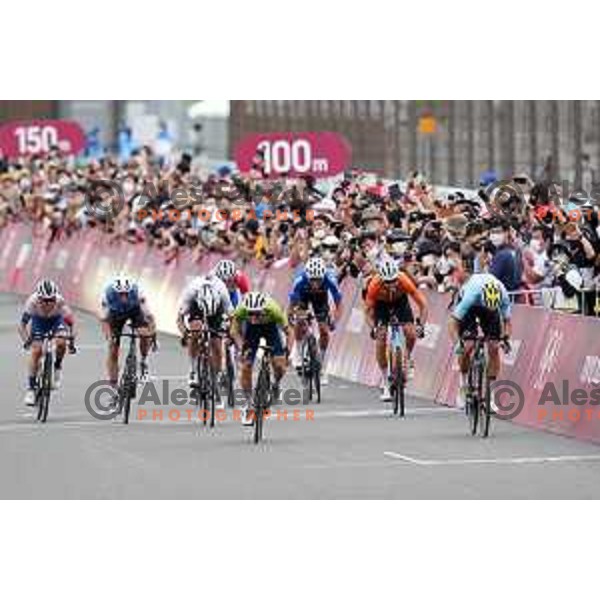 Tadej Pogacar of Slovenia, winner of bronze medal at Men’s Road Race from Musashinonomori Park to Fuji International Speedway (234 km) at Tokyo 2020 Summer Olympic Games, Japan on July 24, 2021