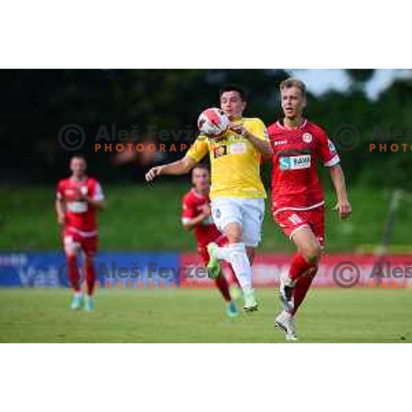 in action during Prva Liga Telemach football match between Bravo and Aluminij in Ljubljana, Slovenia on July 24, 2021