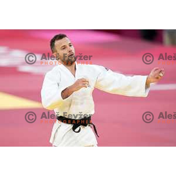 Adrian Gomboc (SLO) competes in Men’s -66 kg at Judo Tournament at Tokyo 2020 Summer Olympic Games, Japan on July 25, 2021