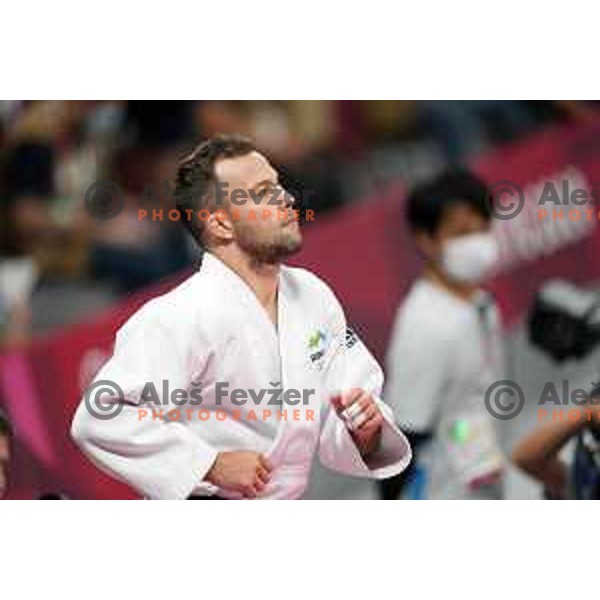 Adrian Gomboc (SLO) competes in Men’s -66 kg at Judo Tournament at Tokyo 2020 Summer Olympic Games, Japan on July 25, 2021