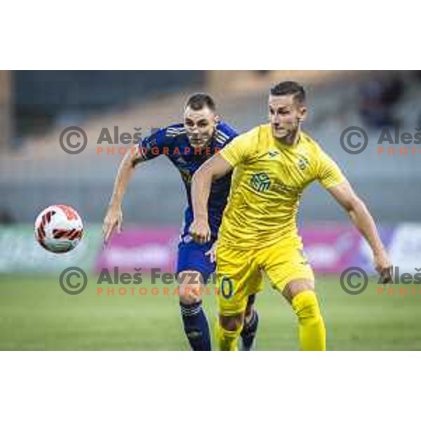 Enes Alic in action during Prva liga Telemach football match between Maribor and Domzale in Ljudski vrt, Maribor, Slovenia on July 25, 2021