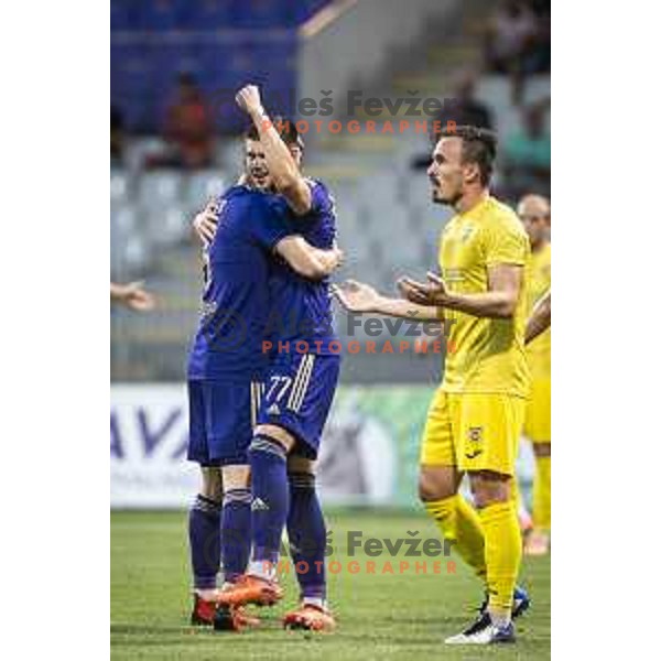 Zan Vipotnik celebrating during Prva liga Telemach football match between Maribor and Domzale in Ljudski vrt, Maribor, Slovenia on July 25, 2021