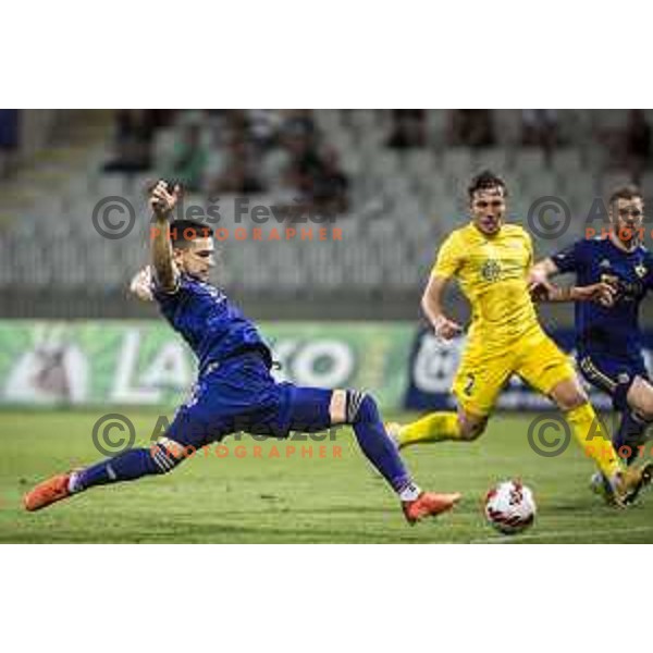 Zan Vipotnik in action during Prva liga Telemach football match between Maribor and Domzale in Ljudski vrt, Maribor, Slovenia on July 25, 2021