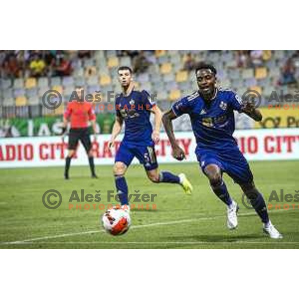 Antoine Makoumbou in action during Prva liga Telemach football match between Maribor and Domzale in Ljudski vrt, Maribor, Slovenia on July 25, 2021