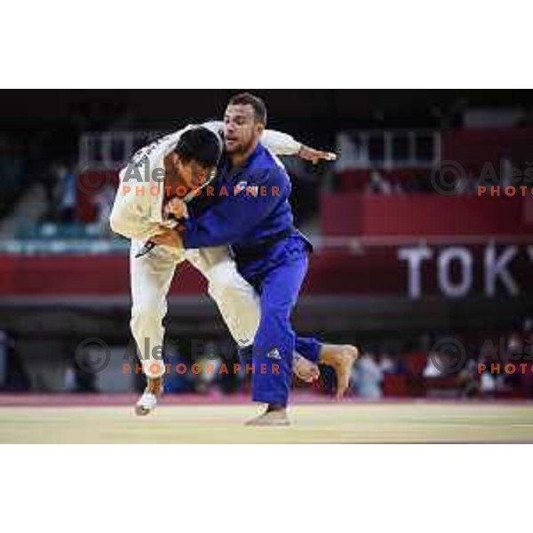 Adrian Gomboc (SLO) competes in Men’s -66 kg at Judo Tournament at Tokyo 2020 Summer Olympic Games, Japan on July 25, 2021