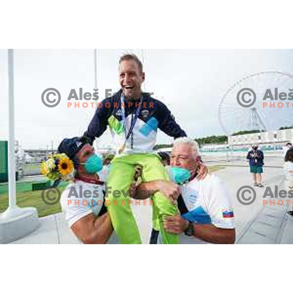 Benjamin Savsek, Olympic Champion in C-1 Canoe slalom at Tokyo 2020 Summer Olympic Games, Japan on July 26, 2021