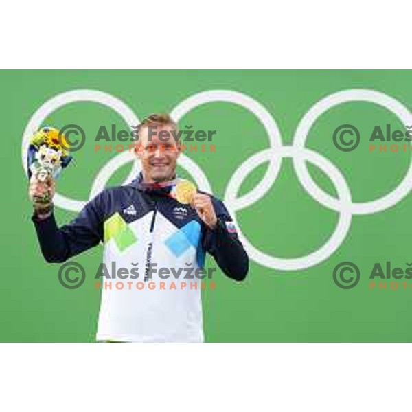 Benjamin Savsek, Olympic Champion in C-1 Canoe slalom at Tokyo 2020 Summer Olympic Games, Japan on July 26, 2021
