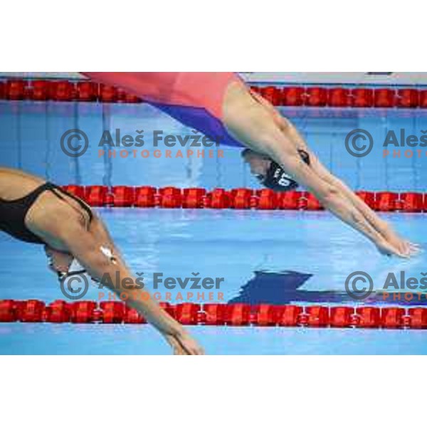 Katja Fain (SLO) competes in Women’s Freestyle1500 meters qualification in swimming at Tokyo 2020 Summer Olympic Games, Japan on July 26, 2021