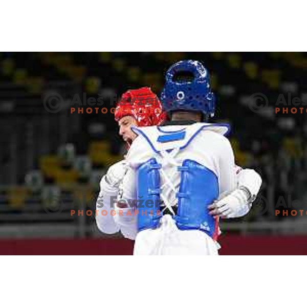 Ivan Konrad Trajkovic (SLO) fights in Men’s Taekwondo +80 kg at Tokyo 2020 Summer Olympic Games, Japan on July 27, 2021