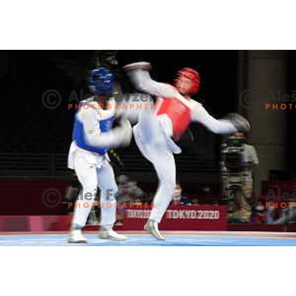 Ivan Konrad Trajkovic (SLO) fights in Men’s Taekwondo +80 kg at Tokyo 2020 Summer Olympic Games, Japan on July 27, 2021
