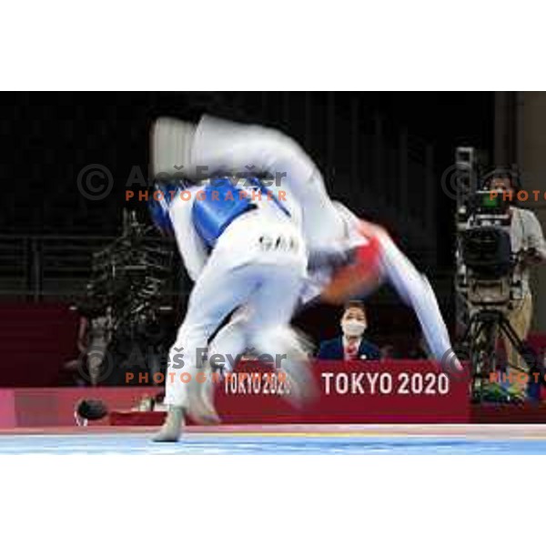Ivan Konrad Trajkovic (SLO) fights in Men’s Taekwondo +80 kg at Tokyo 2020 Summer Olympic Games, Japan on July 27, 2021